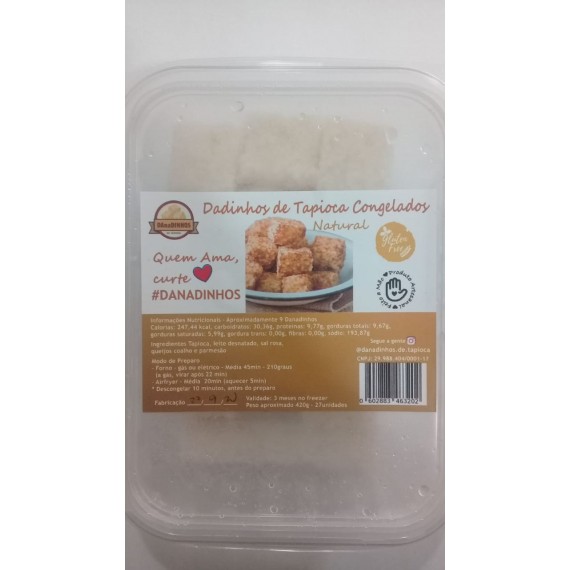 Dadinhos de Tapioca Congelados Sabor Natural 420g – Danadinhos de Tapioca