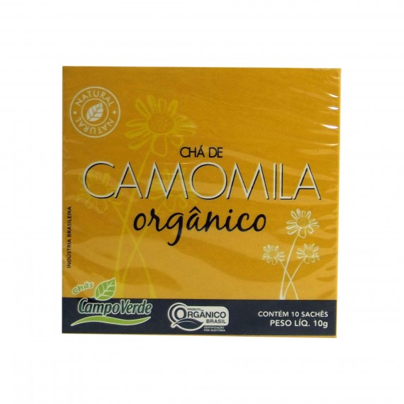 Chá de Camomila Orgânico 10 Saches 10g - Campo Verde