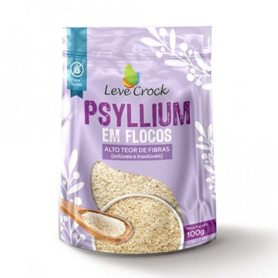 Psyllium em Flocos 100g - Leve Crock