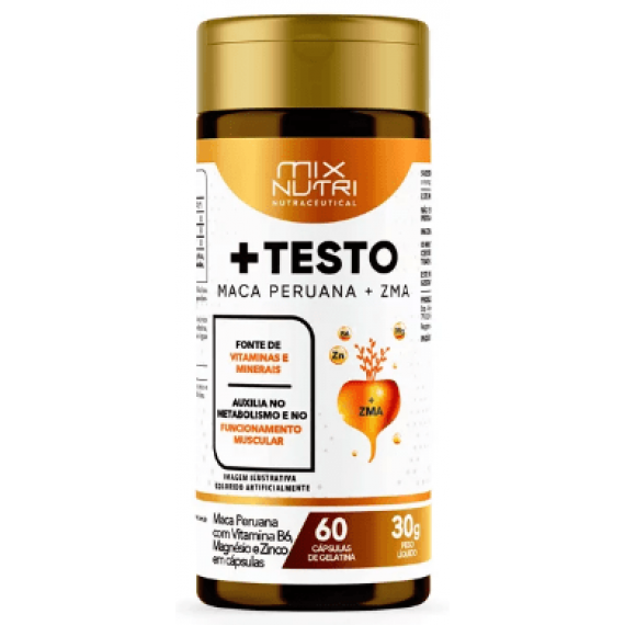 TESTO Maca Peruana + ZMA 60caps - Mix Nutri