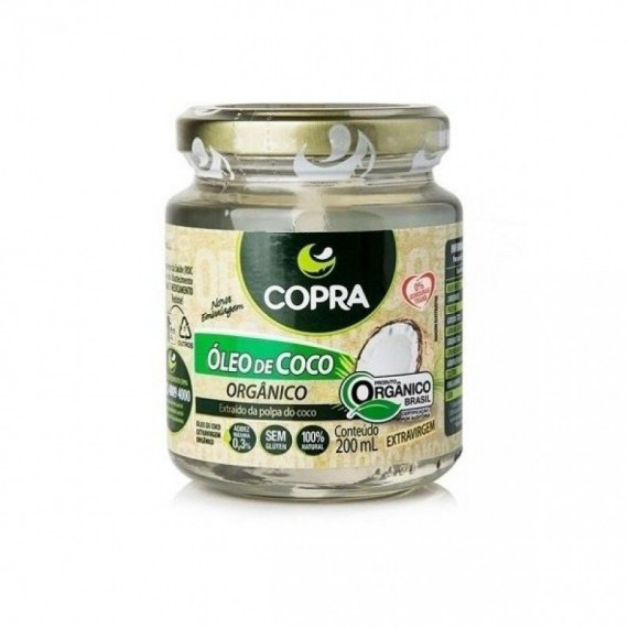 Óleo de Coco Extravirgem Orgânico 200ml - Copra