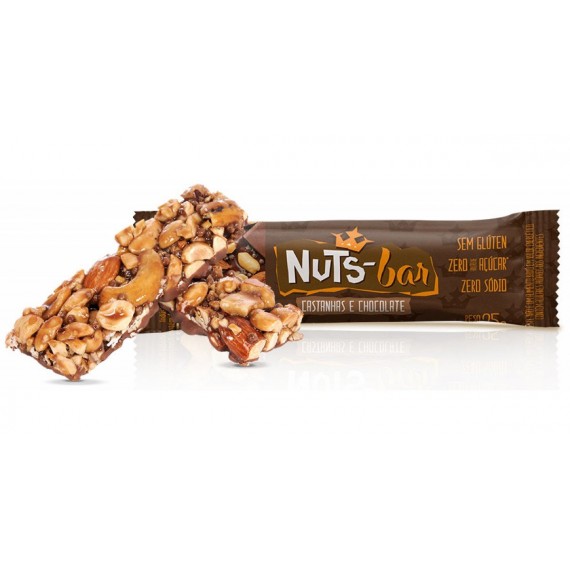 Nuts Bar Castanhas e Chocolate 25g - Banana Brasil