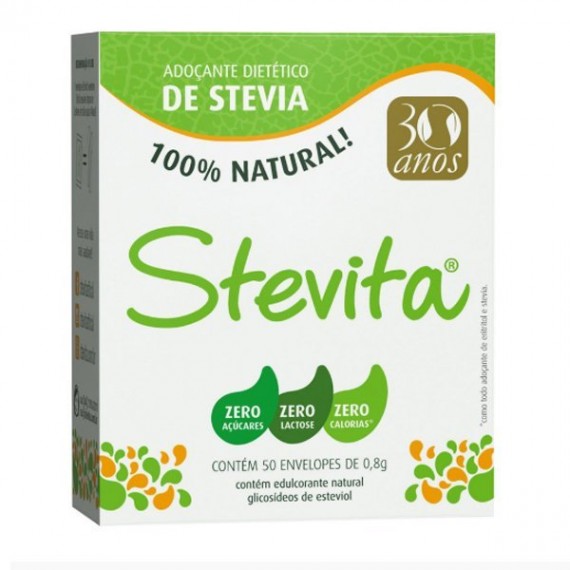 Adoçante de Stevia 50 Saches 600mg cada - Stevita